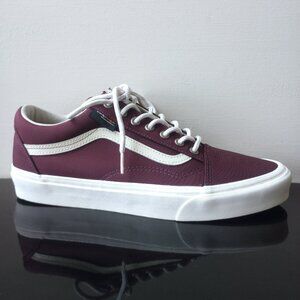 Vans Burgundy and White Sneakers